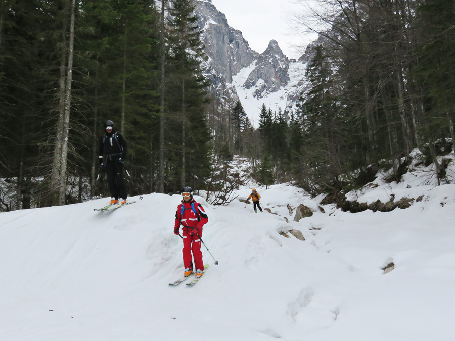ski touring in spring