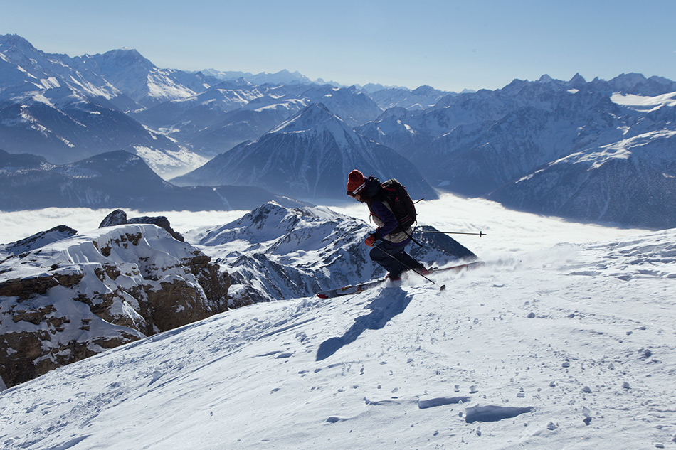 skiing dent de morcles
