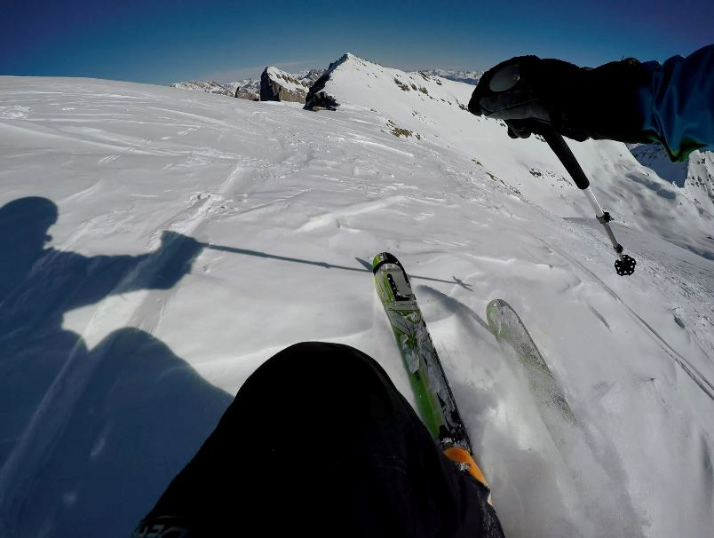 ski touring downhill