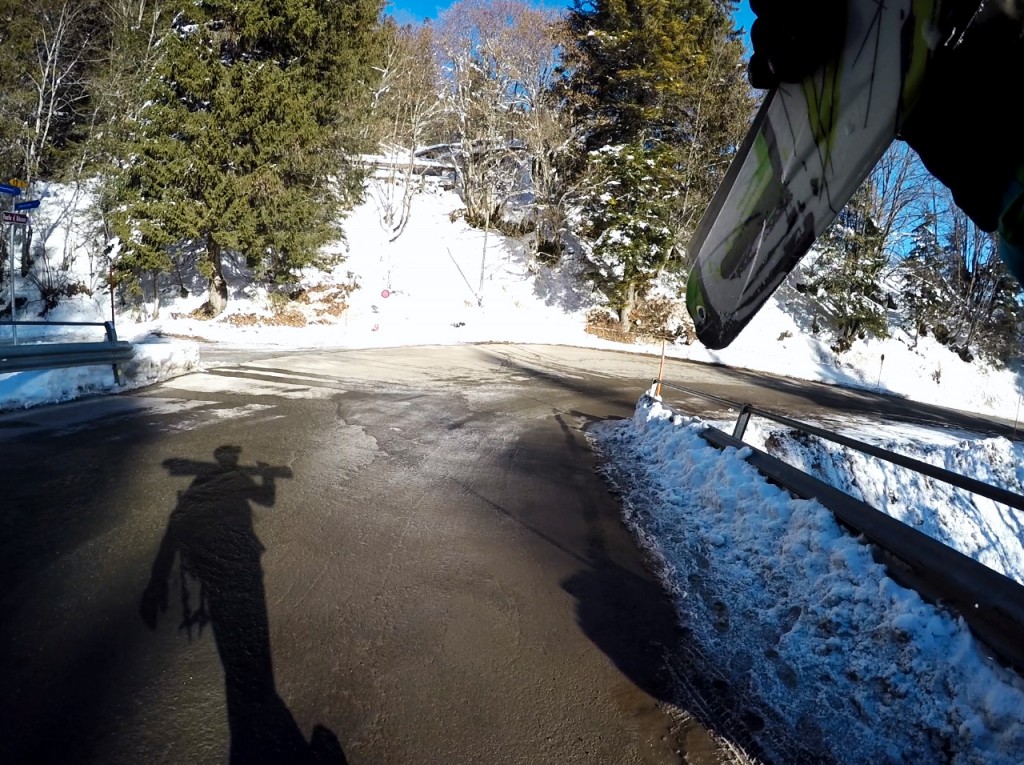 ski touring walk