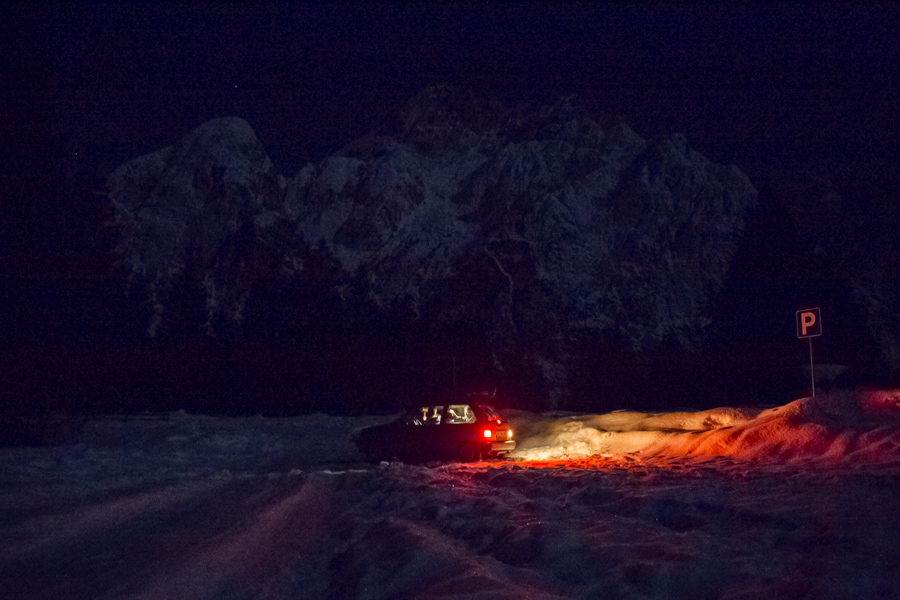 parking cima di terrarossa in winter