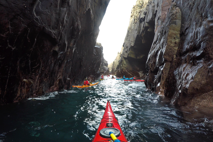 sea kayaking ireland cave