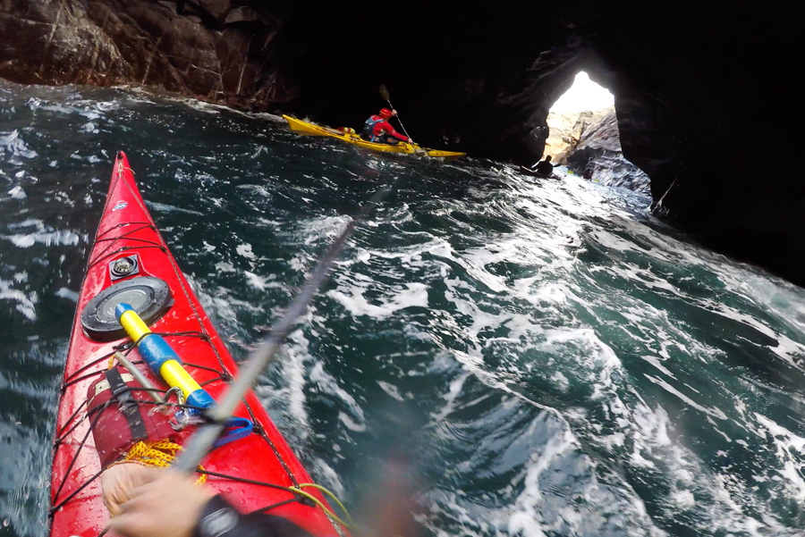 sea kayaking ireland cave