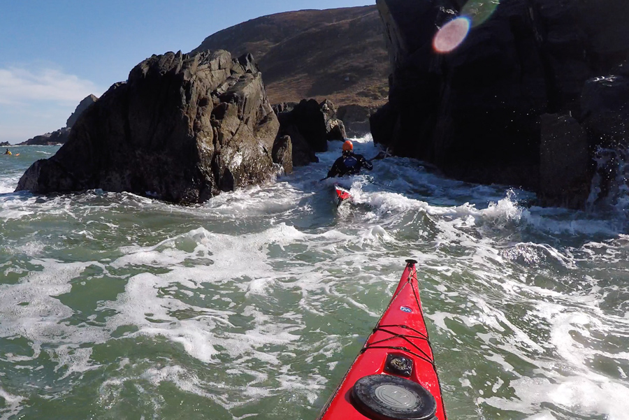 sea kayaking rock