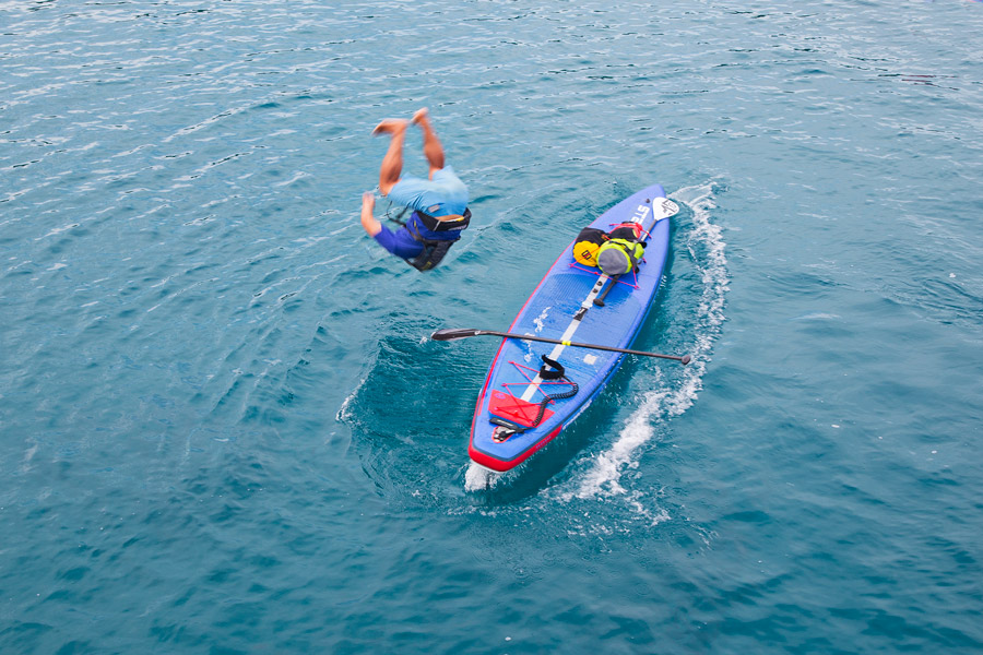stand up paddle boarding is having fun