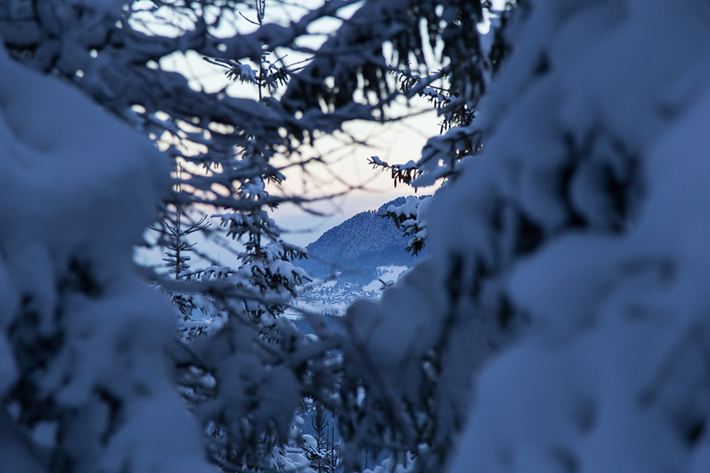 sunrise on ski touring adventure holiday